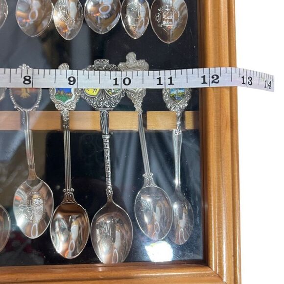 36 Spoon Glass Display Case Cabinet Holder
Rack Shadow Box 34 Spoons included - Picture 5 of 16